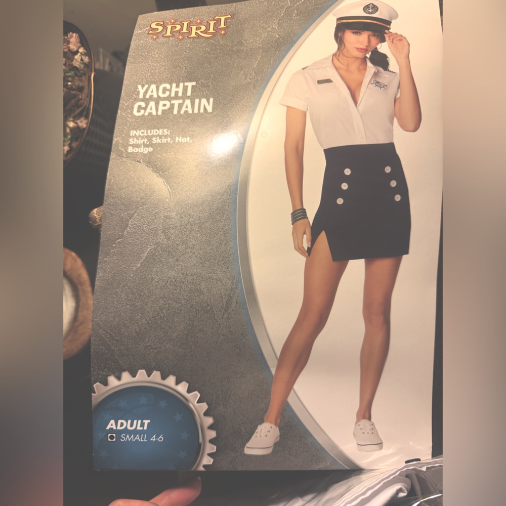 Yacht captain Halloween costume from Spirit with separate Captain’s hat
